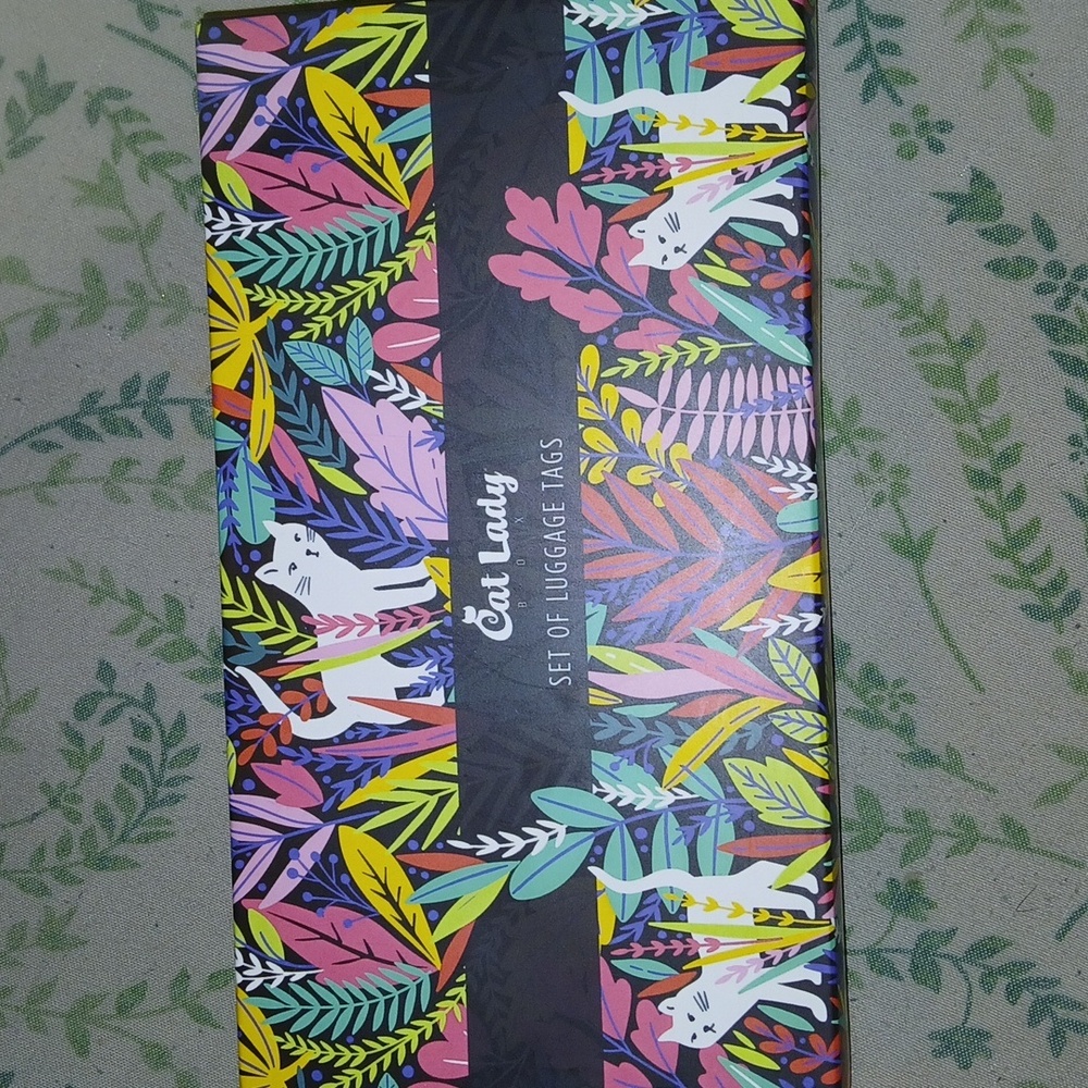 Cat Lady Luggage Tags Set of 2 Very Colorful New in Box